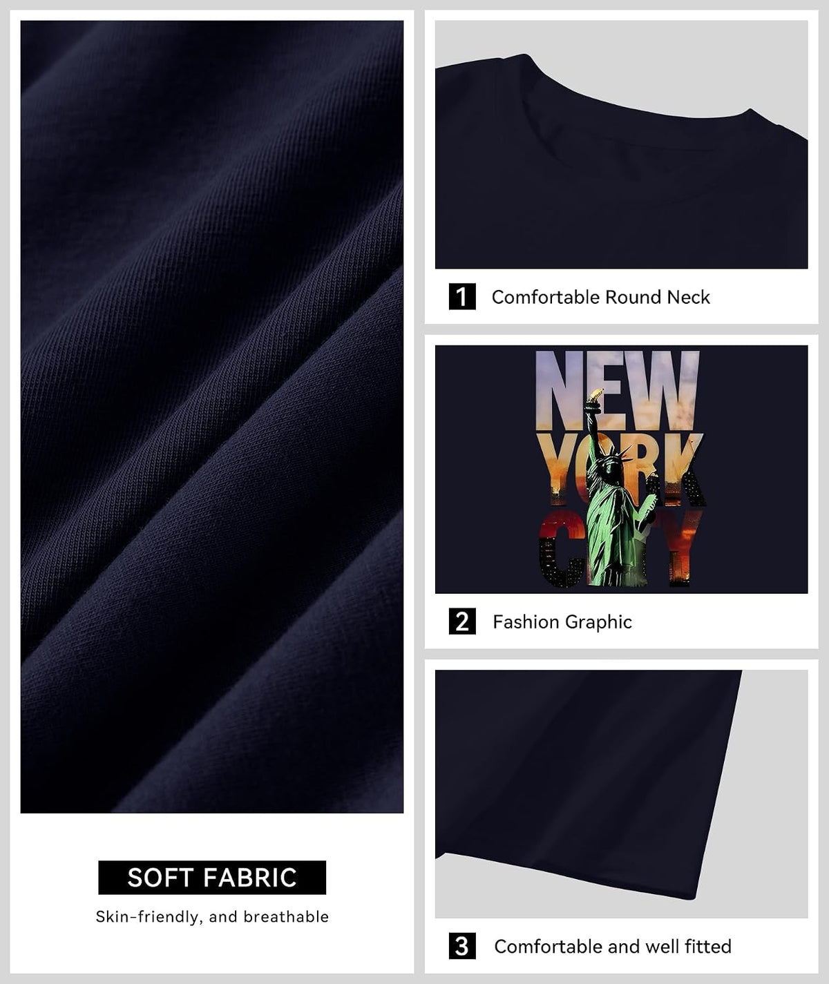 Mens Graphic T Shirt Summer round Neck Regular Casual Vintage Tees