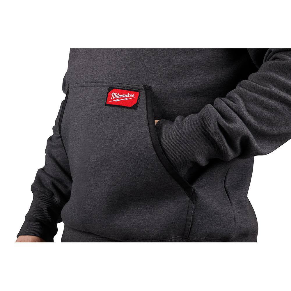Men'S 3X-Large Gray Heavy-Duty Cotton/Polyester Long-Sleeve Pullover Hoodie