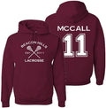 Mccall 11 Beacon Hills Hoodie – Adult Retro 2-Sided Fan Pullover Sweatshirt, Vintage Varsity Style