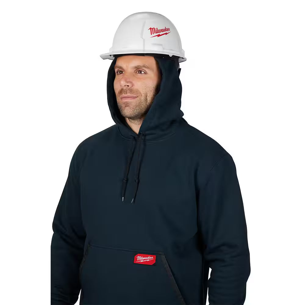 Men'S 2X-Large Blue Heavy-Duty Cotton/Polyester Long-Sleeve Pullover Hoodie