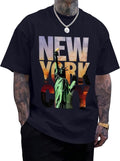 Mens Graphic T Shirt Summer round Neck Regular Casual Vintage Tees