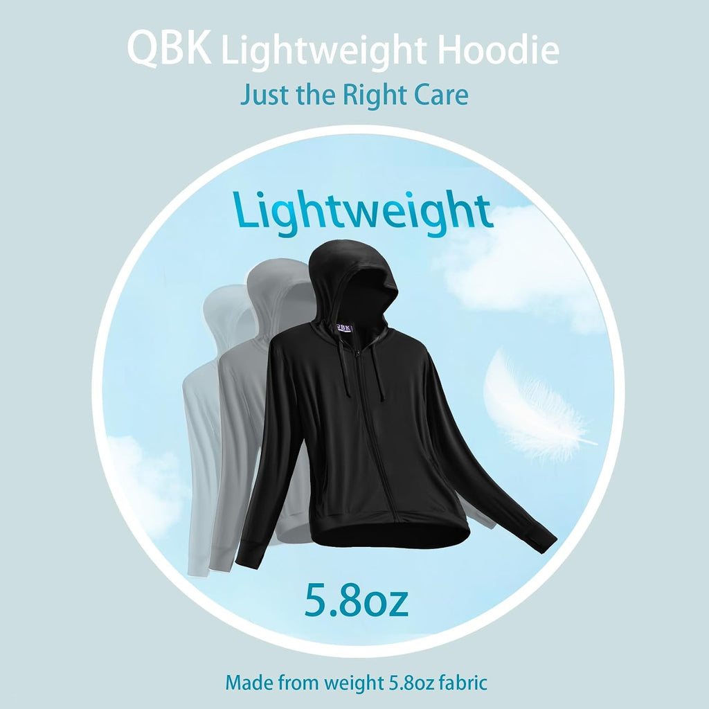 Light Weight Zip up Hoodie Thin Summer Jacket for Women