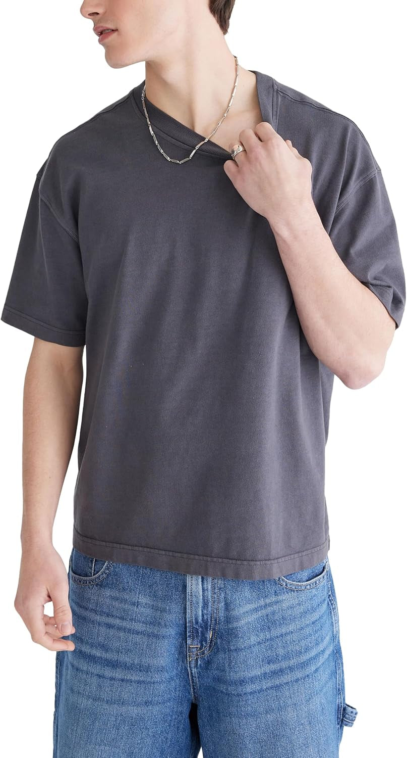 Men'S Heavy Weight Boxy Crew Neck Short Sleeve T-Shirt