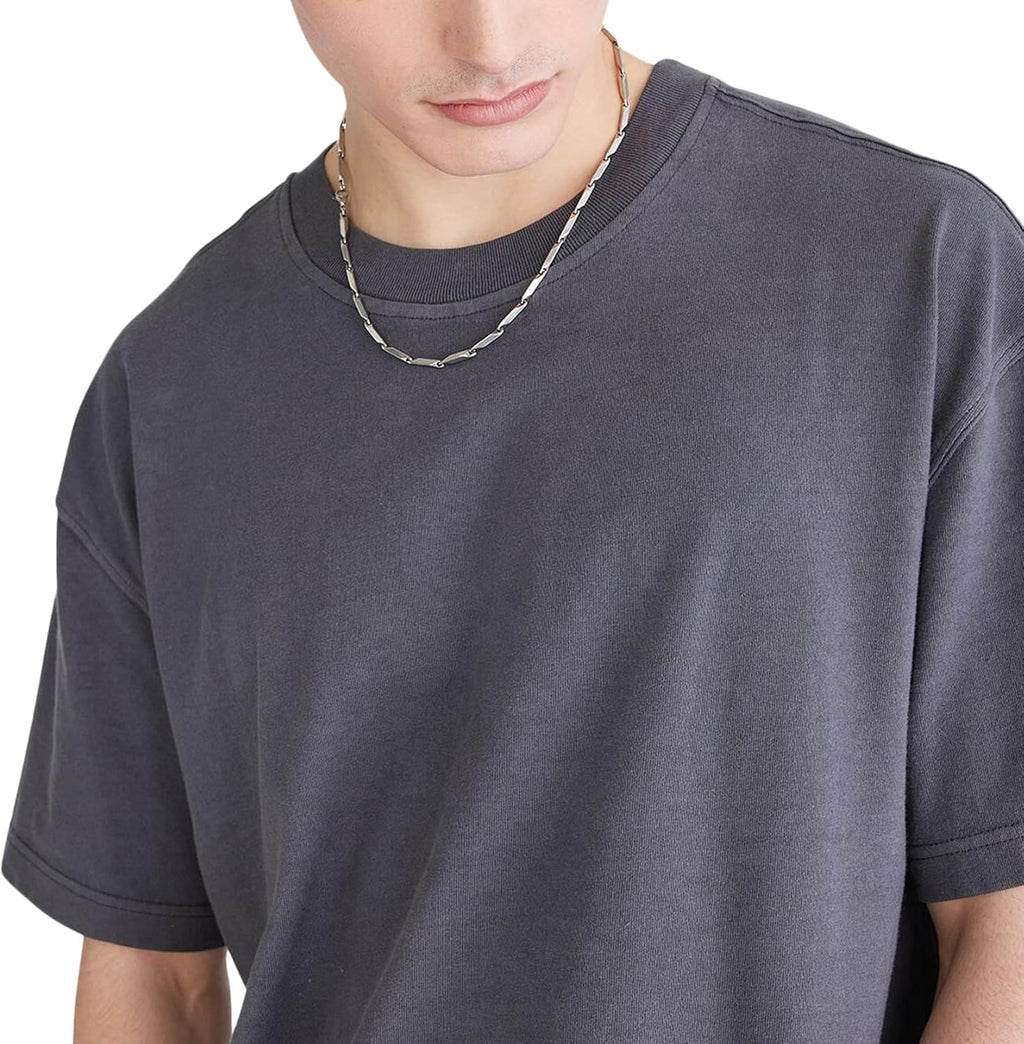 Men'S Heavy Weight Boxy Crew Neck Short Sleeve T-Shirt