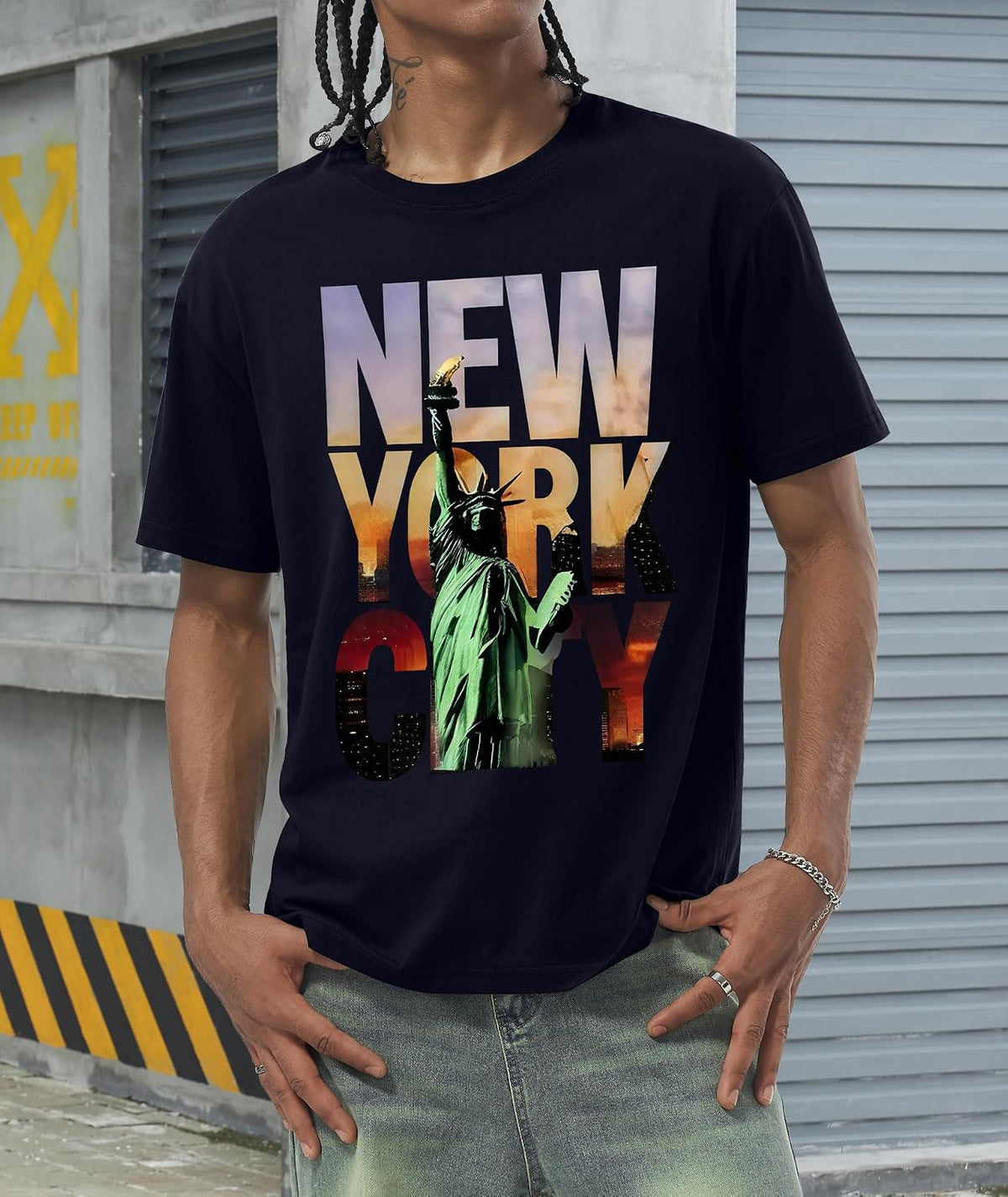 Mens Graphic T Shirt Summer round Neck Regular Casual Vintage Tees