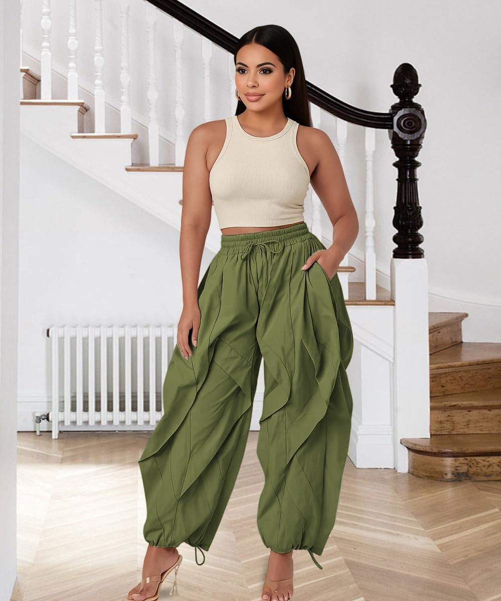 Cargo Pants for Women Baggy Parachute Balloon Sweatpants